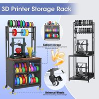 Support d'imprimante 3D robuste avec roulettes verrouillables, armoire de rangement pour filaments et table d'organisation pour studios à domicile et bureaux