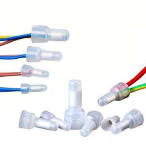 1000 pièces Capuchons de sertissage en nylon à extrémité fermée 22-16 16-14 12-10 AWG CE-1X 2X 5X Connecteur de fil de calibre Terminal à connexion rapide - Product Image 1