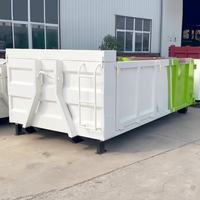 Conteneur à déchets latéral en tôle d'acier galvanisé de 35 m³, benne à déchets latérale pour remorque de transfert de construction extérieure