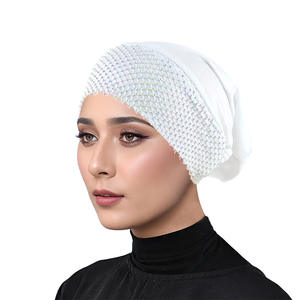Nouveau <span class=keywords><strong>hijab</strong></span> musulman turban foulard pour femmes, couture, cordon de serrage, bonnet diamant, foulard de tête, couvre-chef, <span class=keywords><strong>hijab</strong></span> extensible - Product Image 2