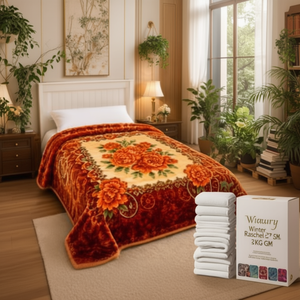 Luxury Soft <b>Warm</b> Four Seasons Raschel Mink <b>Blanket</b> 2KG 571 GSM Single Size Polyester Anti-Dust Mite Carton Pack for Home & Hotel - Product Image 3