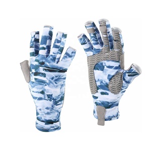 Guantes de medio Dedo de sublimación Antideslizantes Personalizar-Protege Water-Printings Guantes de pesca - Product Image 1