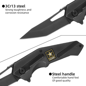 Cuchillo de Bolsillo Plegable Profesional para Camping HL Survival Tools con Hoja de Acero Inoxidable y Mango con Recubrimiento - Product Image 3