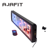 Horloge numérique murale pour entraînement, affichage LED multifonctionnel avec télécommande pour salle de sport commerciale, club de boxe
