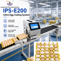 Imprimante à code-barres TIJ IPS-E200, imprimante à jet d'encre thermique multi-têtes, 1 à 6 lignes, 12,7 mm, pour le codage de la date et du numéro de série des œufs