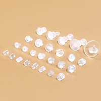 Fourniture d'usine : Embouts de boucles d'oreilles en silicone transparent, souples, de remplacement pour clous d'oreilles, lot de 100 pièces pour composants et accessoires de bijouterie