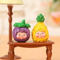 Groothandel Cartoon 3d Hars Fruit Kawaii Dragon Durian Perzik Pop Handwerk Voor Decor