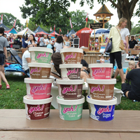 Gobelet à glace personnalisé avec logo amusant, 300 ml, papier kraft à paroi simple, biodégradable, papier artisanal avec couvercle en papier pour usage unique