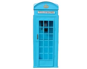 كبير في الهواء الطلق الأوروبي خمر ريترو معدن البخار OEM كشك الهاتف الحديد كابينة حمراء كشك الهاتف لبار ديسكو الديكور - Product Image 1