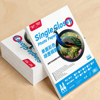 Papel Fotográfico A4 de 180 g/m², 100 Hojas por Paquete, de una Sola Cara, con Acabado Brillante, para Impresión de Tinta a Color, Papel Fotográfico con Revestimiento de Alta Calidad