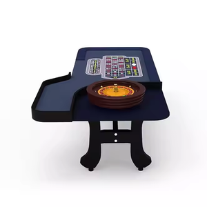 Nuevo estilo China Factory 10 personas Royal Blue Entertainment Style H legs Used Casino Roulette Wheel Table para la venta - Product Image 5