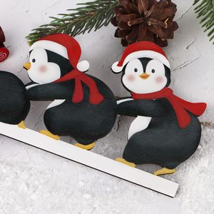 Nueva decoración navideña de pingüino para la esquina de la puerta, divertido adorno de Papá Noel y muñeco de nieve para la esquina de la puerta. - Product Image 3