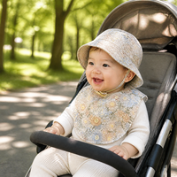 Vêtements pour bébé en tissu de coton imprimé écologique, motif floral Ditsy Daisy, couleur Morandi lavande, doux, respirant, combinaison de nuit, vente en gros