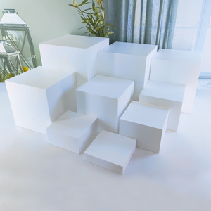Countertop trắng tự chọn thiết lập hiển thị làm tổ risers <span class=keywords><strong>lucite</strong></span> vuông thực phẩm Bệ hộp hiển thị Acrylic bảng Riser Cube - Product Image 4