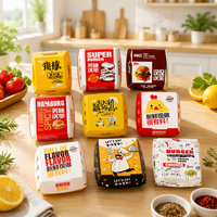 Boîtes en papier frites imprimées personnalisées recyclées à emporter emballage pour fast-food burger hamburger
