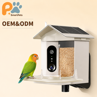 Mangeoire à oiseaux intelligente 4K avec caméra Ultra HD, reconnaissance des oiseaux, détection de faible niveau de nourriture et alimentation solaire assistée