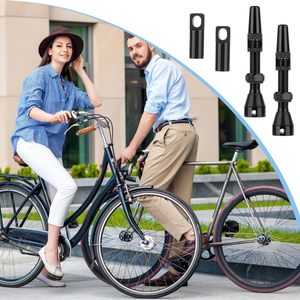 Bicycle Tubeless <b>Valve</b> Stems With Core <b>Removal</b> <b>Tools</b> Stainless Steel French Lips For Repair And Replacement - Product Image 1