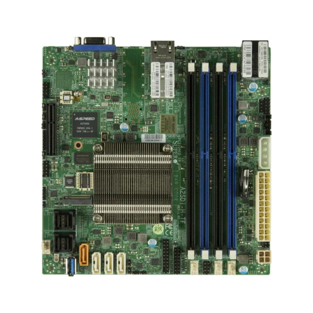 Motherboard A2SDi-H-TF, MBD-A2SDi-H-TF SoC FCBGA1310 Intel Atom C3758 FCBGA1310 SATA M.2 DDR4 IPMI