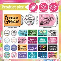Kit d'accessoires photo Beeveer 24 designs sur le thème de l'alphabet pour mariage, flèches décoratives en PVC double face pour douche nuptiale