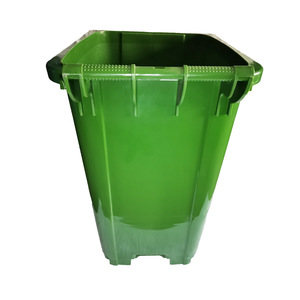 Customized, thickened, trailer-mountable plastic trash can <b>with</b> <b>lid</b>, 260L outdoor recycling <b>bin</b>. - Product Image 3