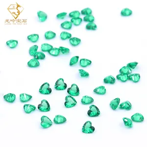 heart synthetic small melee green nano 5a quality loose stone wholesale price green nano diamond