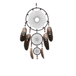 Attrape-rêves bohème mural en plumes, décoration circulaire artisanale, cadeau en bambou et rotin, motif vertical – Fête des Mères - Product Image 2