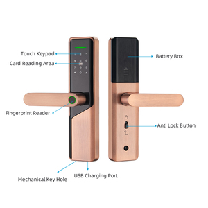 Cerradura Inteligente <span class=keywords><strong>Navicat</strong></span> Impermeable con Wifi, Aplicación Tuya, Cerradura Biométrica para Puerta, Manija de Puerta con Huella Dactilar, Cerradura Digital sin Llave Ttlock - Product Image 5