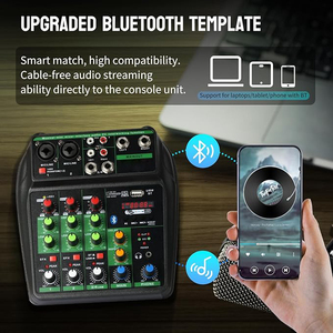 Console di Mixaggio USB Verde Personalizzata OEM a 4 Canali con Riverbero per Streaming Live di Rete Domestica e Console di Mixaggio DJ - Product Image 3
