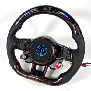 Volant en fibre de carbone forgé VW/Volkswagen MK7 GTI pour <span class=keywords><strong>Golf</strong></span> 6 7 7.5 R R-Line CC Polo Passat B8 Accessoires de voiture - Product Image 2