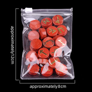 Juego de alfabeto de <span class=keywords><strong>Runas</strong></span> de ágata de cristal Natural tallada 1662, paquete de 25 piezas, pirámide de Chakra de Feng Shui germánico nórdico, selenita y amatista - Product Image 4