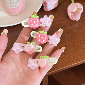 Graziosi fermagli per capelli trasparenti, femminili, dolci, a forma di becco d'anatra, accessori per frange e capelli da spiaggia - Product Image 2