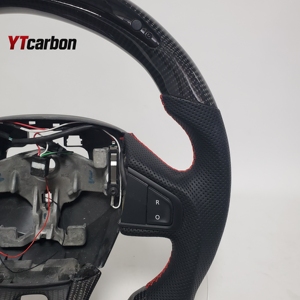 YTcarbon para <span class=keywords><strong>Megane</strong></span> 3 RS CC <span class=keywords><strong>GT</strong></span> Volante LED de fibra de carbono real personalizado - Product Image 6