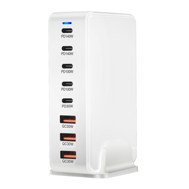Bulk Purchase GaN PD QC Charger for Laptop for Phone 600W 8 Ports 140W Single Port Output Overheat Protection Power Adapter