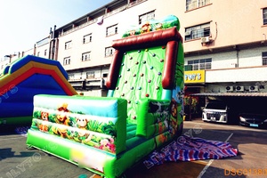 Tobogán de <span class=keywords><strong>escalada</strong></span> inflable de pared de <span class=keywords><strong>escalada</strong></span> amarilla inflable para niños diversión al aire libre y uso en el patio de recreo - Product Image 3