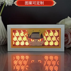 Lámpara de Escultura de Papel Personalizable con Diseño de Anime - Adorno de Escritorio, Luz Nocturna y Ambiental, Marco de Fotos de <span class=keywords><strong>Manga</strong></span> Japonés, Regalo - Product Image 3