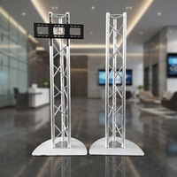 Support de totem en treillis d'aluminium portable pour éclairage DJ mobile, support de télévision plasma réglable en treillis à vendre