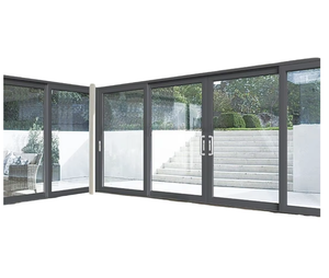 Puerta Corredera de Vidrio Doble con Marco de Aleación de Aluminio Moderna <span class=keywords><strong>para</strong></span> Uso Interior y <span class=keywords><strong>Exterior</strong></span>, Impermeable, <span class=keywords><strong>para</strong></span> Patio, Jardín, Garaje, con 5 Años de Garantía - Product Image 1