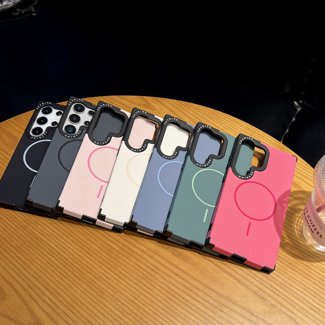 Liquid Silicone Magnetic Phone Case for Samsung S25 Ultra S24 Plus S23U Shockproof Protective Cover