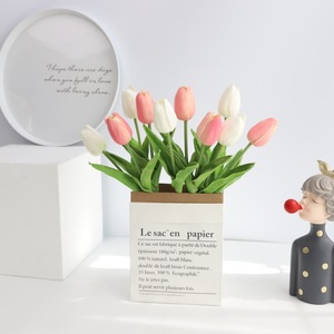 Flores de Tulipán Artificiales Qingyu Chronicle, Mini PU de Tacto Suave para Decoración del Hogar, Accesorios para Bodas - Product Image 2