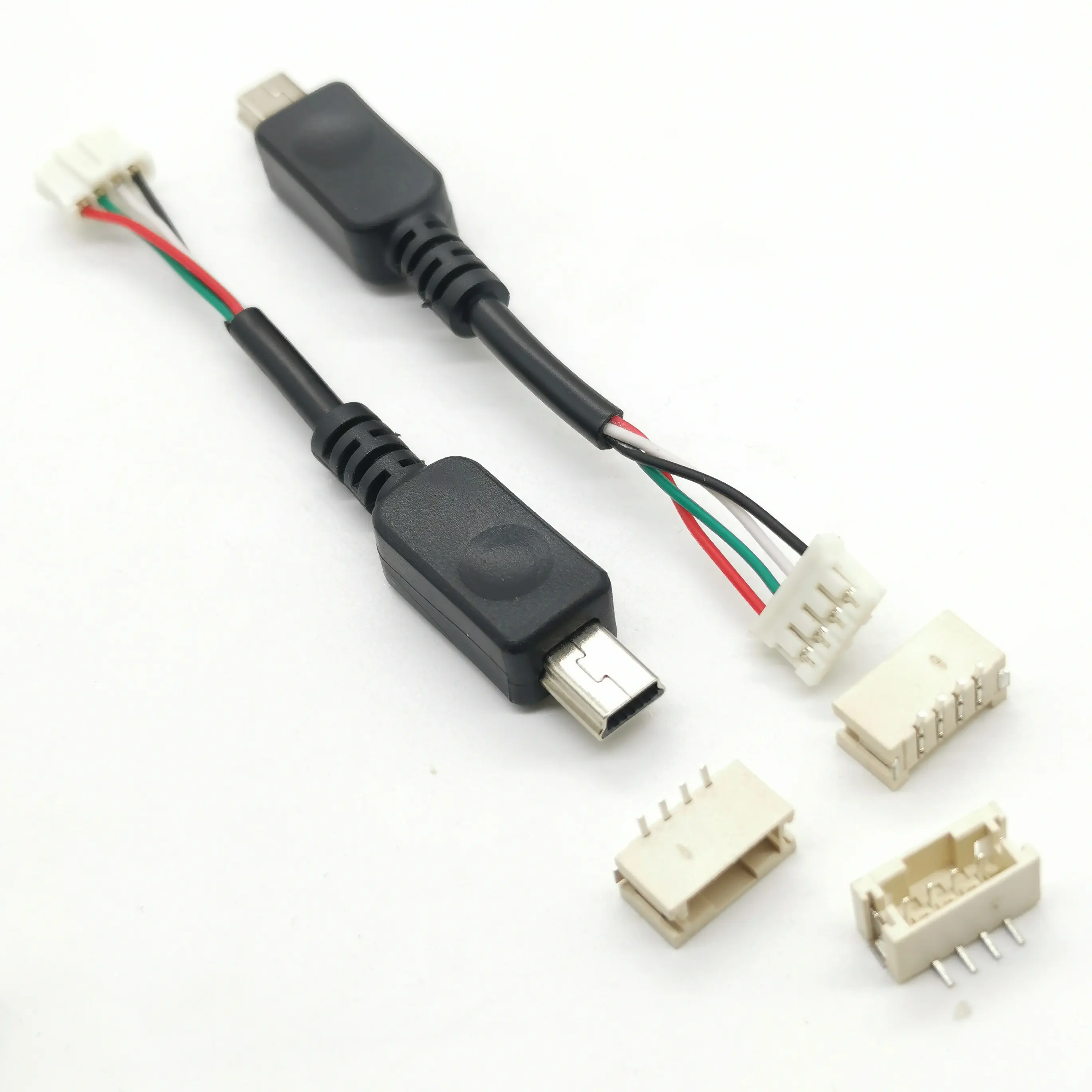 JST Molex 4/5/2Pinコネクタシールドケーブル付きカスタムミニUSB A/Bケーブル