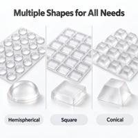 XINHONG XH-05 Patins de protection autocollants en caoutchouc et silicone, amortisseurs de chocs antidérapants pour tiroirs et portes d'armoires