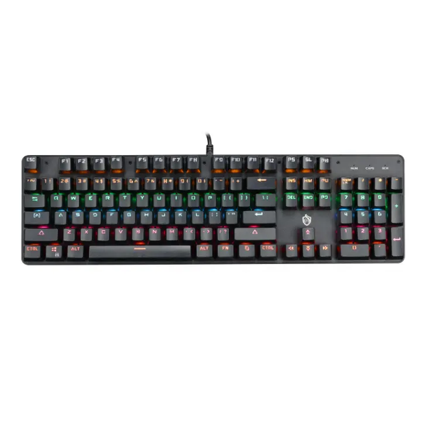 YN Blue Mechanic Gaming Keyboard RGB Light 104key Multimedia Backlit Optic Axis Mechanical Keyboard for Gaming