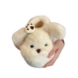 Evergreen Open Toe Half-<b>Slipper</b> for Women's Autumn/Winter <b>Thick</b>-<b>Soled</b> Double-Layer Wool Cotton Anti-Slippery <b>Slippers</b> - Product Image 1