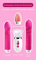 Masseur vibrant 3-en-1 à 5 modes de fréquence, en silicone souple, 100% étanche, rechargeable par USB, pour adultes