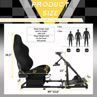 Nouveau produit explosion usine approvisionnement direct jeu volant support siège de course simulation jeu siège chaise de jeu