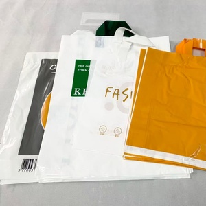 Bolsas de Mano Blancas Personalizadas al por Mayor, de LDPE/PE, con Asa Suave, HDPE GRS Biodegradable, Acabado Superior para Promoción en <span class=keywords><strong>Supermercados</strong></span> - Product Image 1