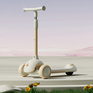 Trottinettes à 3 grandes roues LED pour enfants, avec flash et <span class=keywords><strong>musique</strong></span>, trottinette pliable à poignée, trottinette à pousser pour enfant, jouet, prix d'usine - Product Image 1