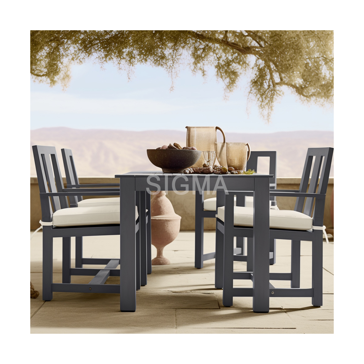 New Arrival All Weather Garden Sets Hotel Patio Aluminum Armchair Dining Aluminium Chair Furniture Sofa Outdoor