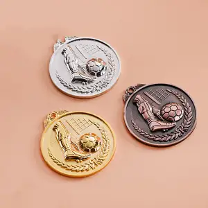 Kustom Logo Medallas Medailles perak emas bersepeda Badminton bisbol olahraga basket sepak bola kosong penghargaan medali logam dan Piala