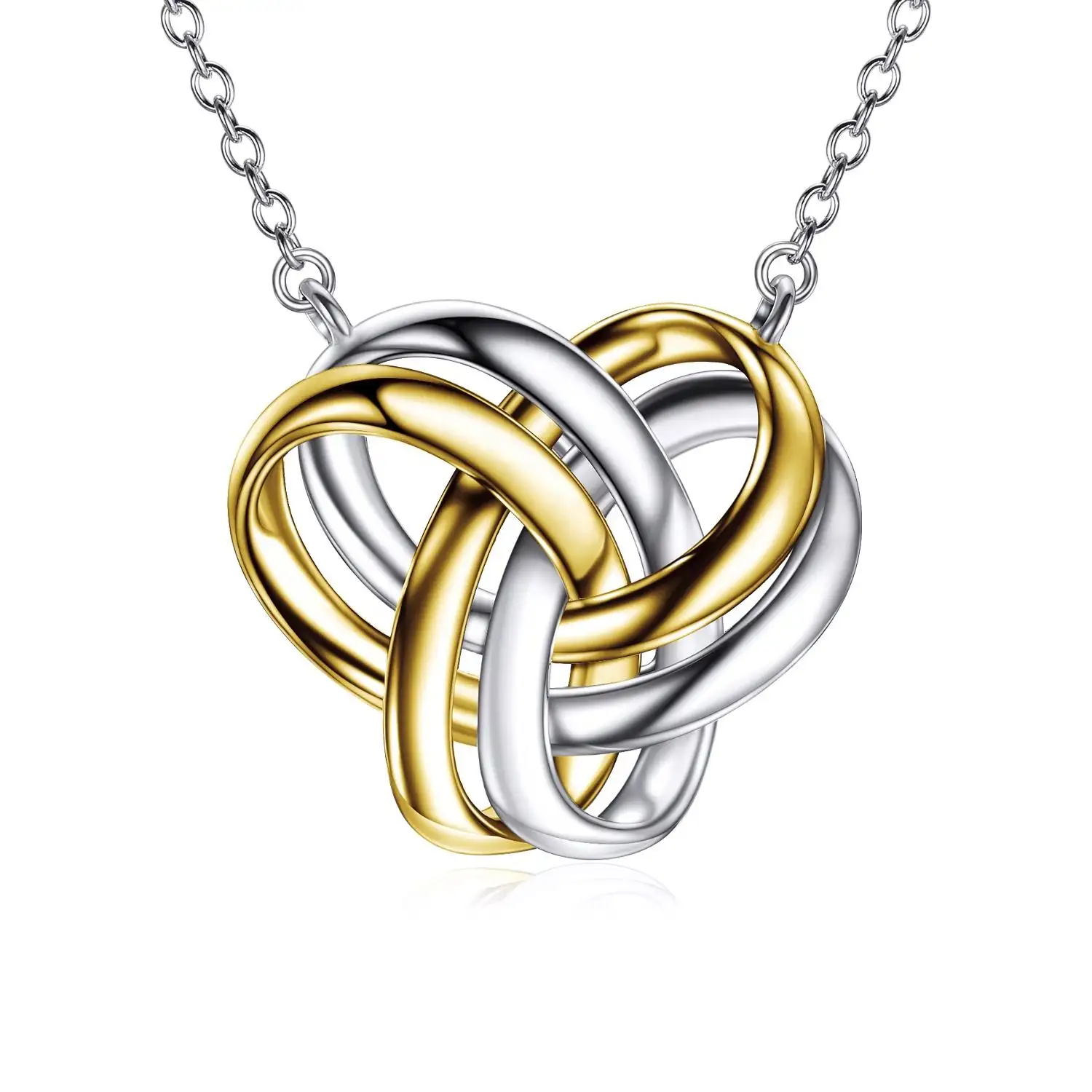 Schlussverkauf 925 Sterlingsilber Glückwunsch Vintage keltisches Herz-Liebesanhänger Halskette für Damen